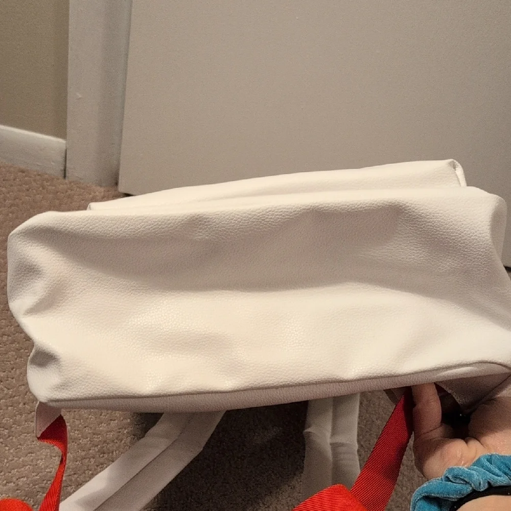 Hello Kitty Cream and Red Kids Full Size Vegan Faux Leather Backpack NWT